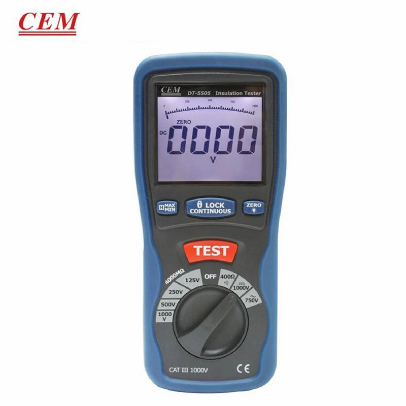 CEM DT-5505 Digital Insulation Meter Megger Resistance Tester Measurement Of Electrical Equipmentand Insulating Materials CEM DT-5505 Digital Insulation Meter Megger Resistance Tester Measurement Of Electrical Equipmentand Insulating Materials